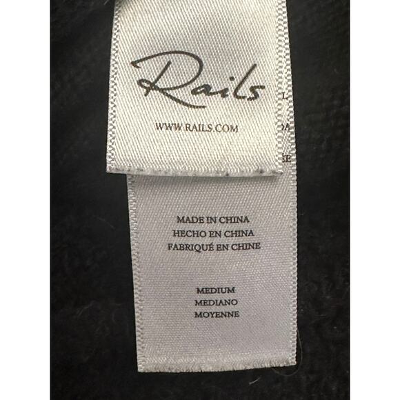 Rails Annika Jet Black Knit Sweater Vest Women’s Medium Cotton Wool Blend | Fall - Picture 6 of 10